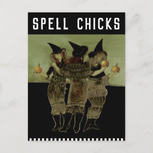 Funny Halloween Postcard