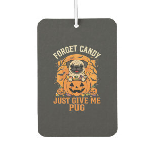 Funny Halloween Pug Candy Design_1 Air Freshener