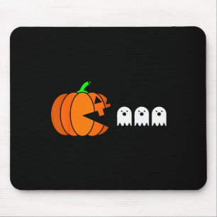 Funny Halloween Pumpkin Eating Ghost, Gamer Men Wo Mouse Pad