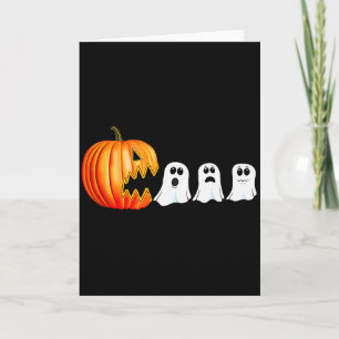 Funny Halloween Pumpkin Ghosts Jack O Lantern  Card