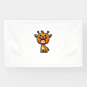 Funny Halloween Pumpkin Giraffe Autumn Helmet Hat  Banner