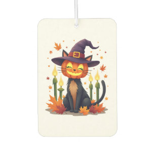 Funny Halloween Pumpkin Head Cat Lover Air Freshener