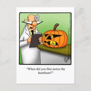 Funny Halloween Pumpkin Humour Postcard 