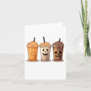 Funny Halloween Pumpkin Spice Latte Coffee Fall Wo Card