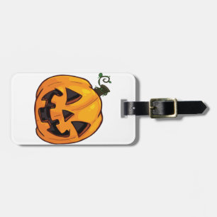 Funny Halloween Pumpkin T-Shirt Luggage Tag