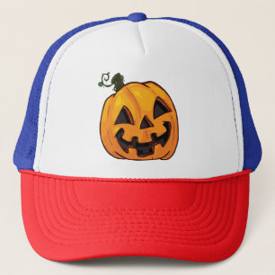 Funny Halloween Pumpkin  T-Shirt Trucker Hat
