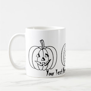 Funny Halloween pumpkin with cut out face Coffee Mug
