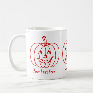 Funny Halloween pumpkin with cut out face Coffee Mug