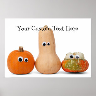 Funny Halloween Pumpkins custom poster