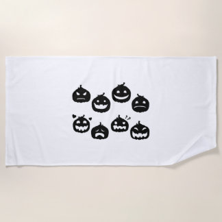 Funny Halloween Pumpkins Halloween Party Halloween Beach Towel