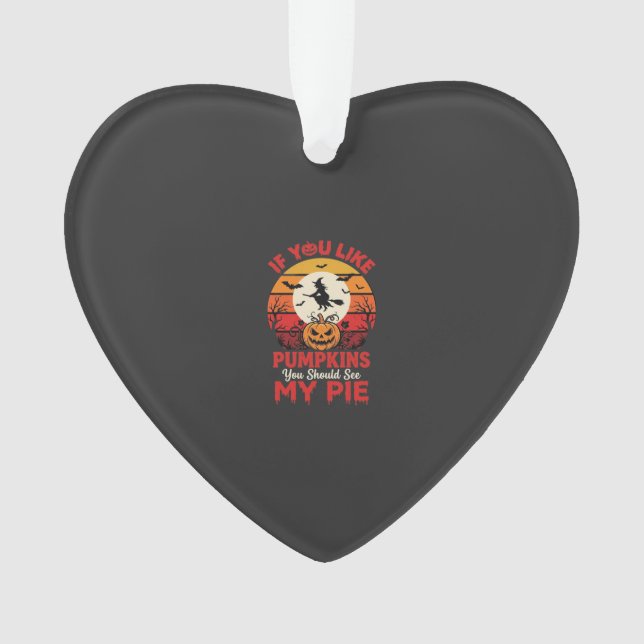Funny Halloween Pumpkins Pie Design_1 Ornament (Front)