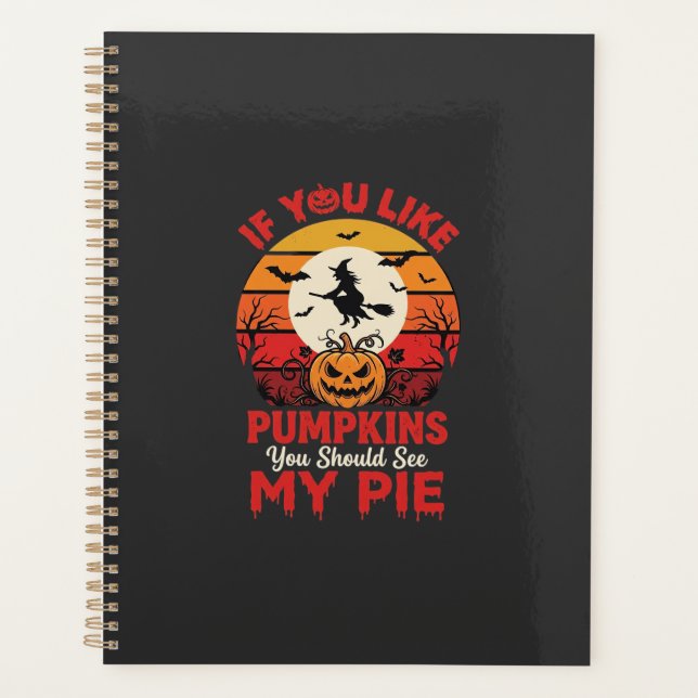 Funny Halloween Pumpkins Pie Design_1 Planner (Front)