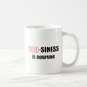 Funny Halloween Pun - Boo-siness Is Booming  Coffee Mug