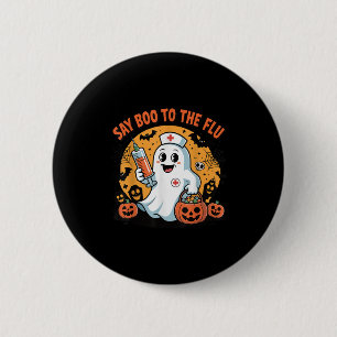 Funny Halloween Quote Say Boo To The Flu Cool Vacc 2 Inch Round Button