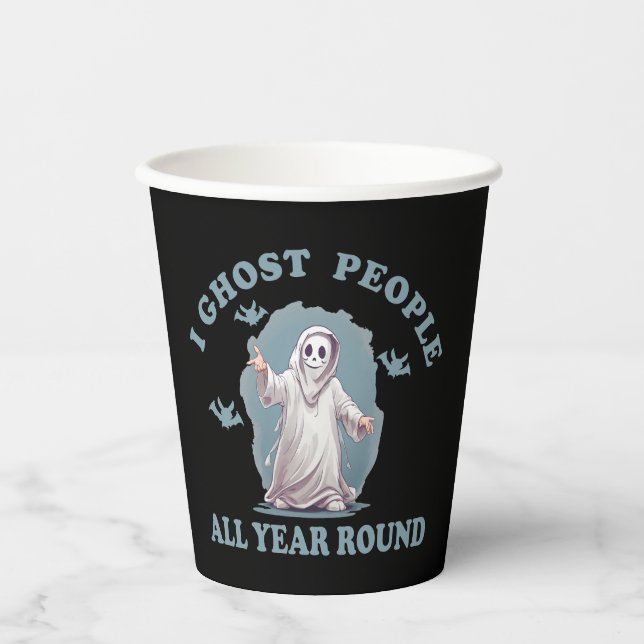 funny halloween saying paper cups (Front)