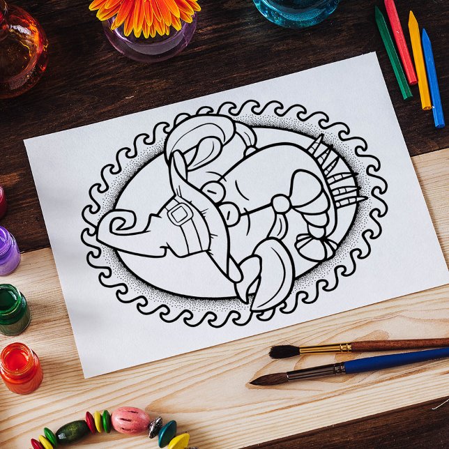 Funny Halloween Scorpion Colouring Page Poster (Creator Uploaded)