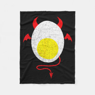 Funny Halloween Shirt Devil Egg Yolk Food Lover La Fleece Blanket