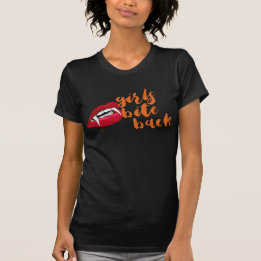 Funny Halloween shirt girls bite back funny womens