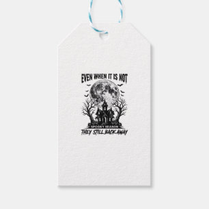 Funny Halloween Shirt Spooky Season Run Away Desig Gift Tags