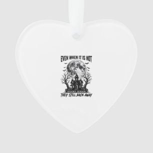 Funny Halloween Shirt Spooky Season Run Away Desig Ornament