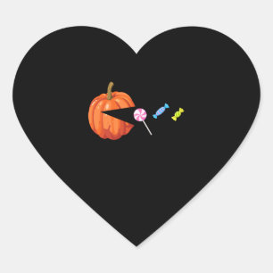 Funny Halloween Shirts For Women Kids Men Pumpkin Heart Sticker