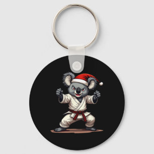 Funny Halloween Skeleton Drinking Martini Tail Keychain