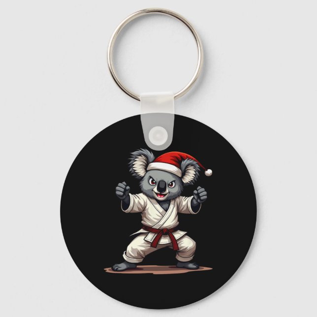 Funny Halloween Skeleton Drinking Martini Tail  Keychain (Front)