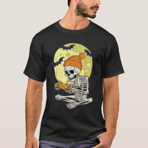 Funny Halloween Skeleton Gamer Video Games Boys Me T-Shirt