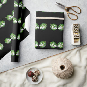 Funny Halloween Skeleton Hands Holding Melons Wrapping Paper