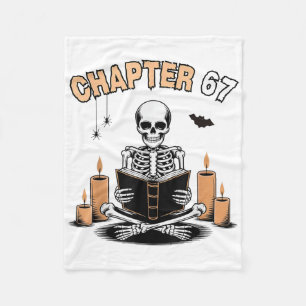 Funny Halloween Skeleton Reading Book 67 Memes _2  Fleece Blanket