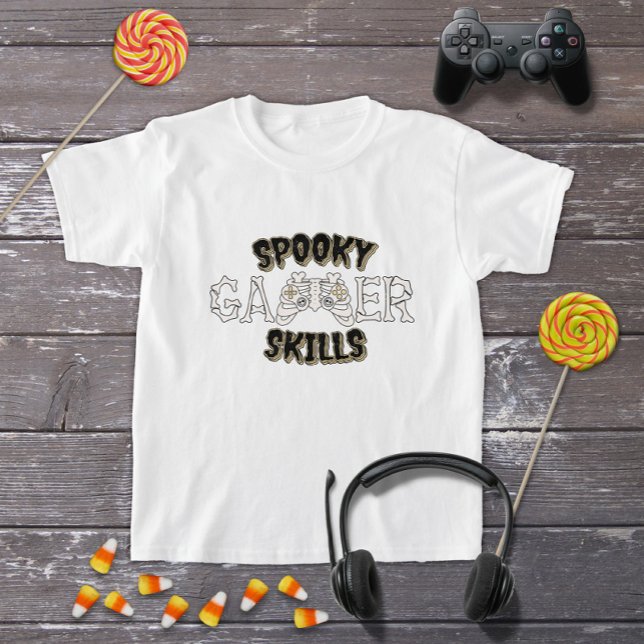 Funny Halloween Skeleton Video Game Controller T-Shirt (Creator Uploaded)