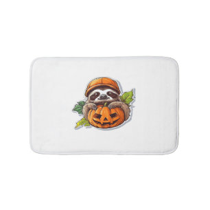 Funny Halloween Sloth Sticker Classic T-Shirt Bath Mat