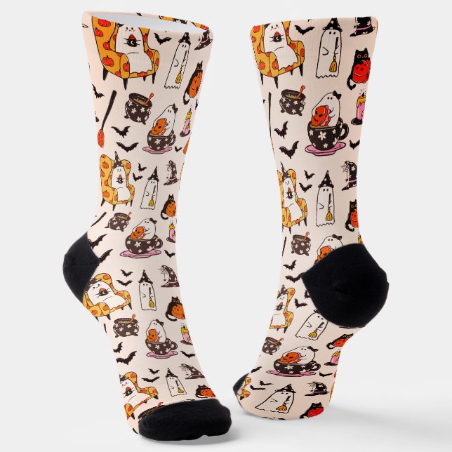 Funny Halloween Socks (Angled)