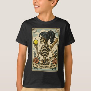 Funny Halloween Softll Mama Mom Skeleton Tarot Car T-Shirt