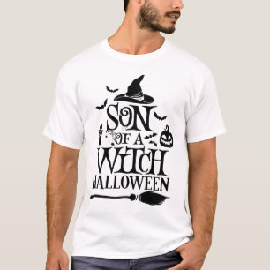 Funny Halloween Son Of A Witch Baby  T-Shirt