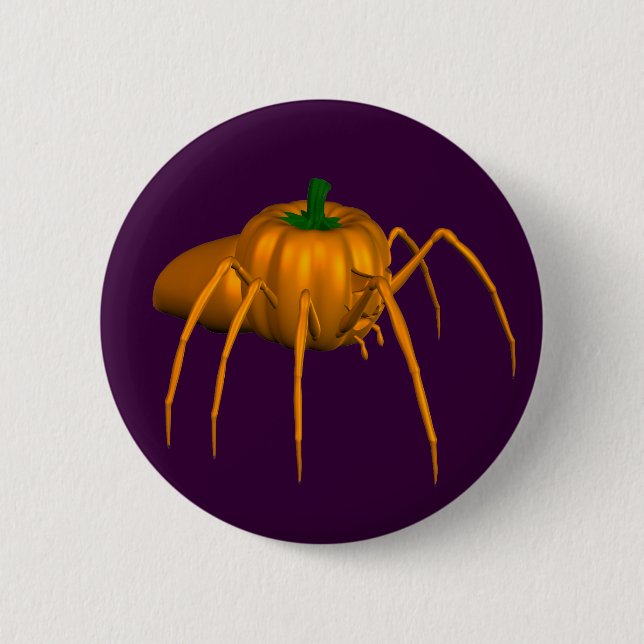 Funny Halloween Spider 2 Inch Round Button (Front)