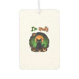 Funny Halloween Spooky Black Cat Pumpkin Bat Starr Air Freshener