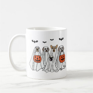 Funny Halloween Spooky Dogs - Сute Ghost Dogs Coffee Mug