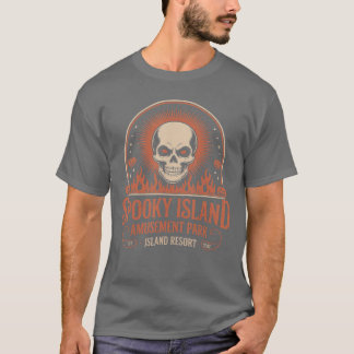 Funny Halloween Spooky Island Est 2002 Amusement P T-Shirt