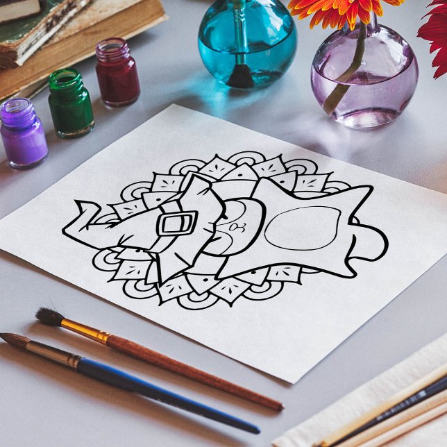 Funny Halloween Sugar Glider Colouring Page Poster (Creator Uploaded)