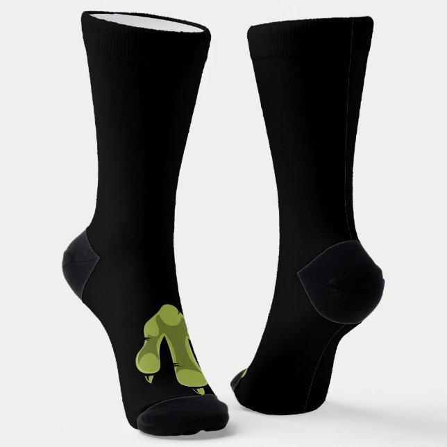 Funny Halloween T Rex Dinosaur foot Costume Socks (Angled)