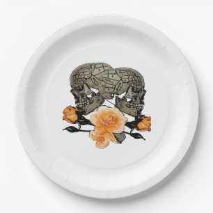Funny Halloween Till Death Do Us Part Design Paper Plate