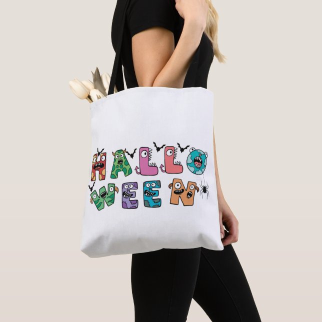 Funny Halloween Tote Bag (Close Up)