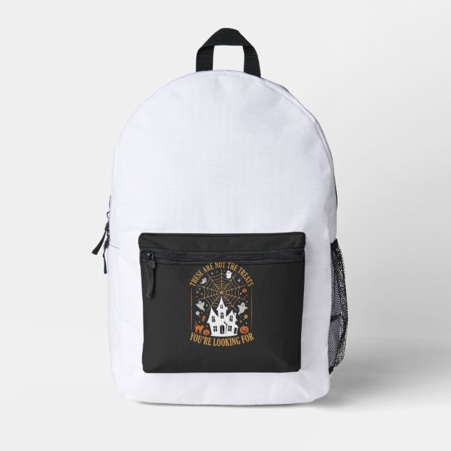 Funny Halloween Treats Ghost Haunted House Design_ Printed Backpack (Front)