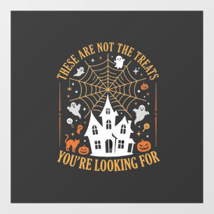 Funny Halloween Treats Ghost Haunted House Design_ Window Cling