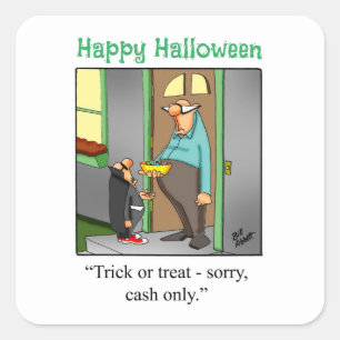 Funny Halloween Trick or Treat Stickers
