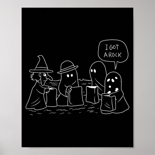 Funny Halloween Trick-or-treating Clic Ghosts Got  Poster (Front)