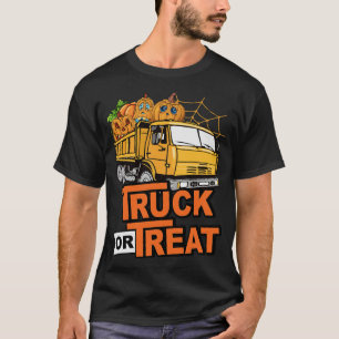 Funny Halloween Truck Or Treat Pumpkins Toddler Ki T-Shirt