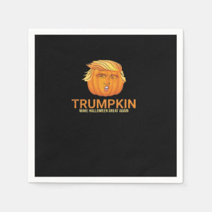 Funny Halloween Trumpkin - Fall Make Halloween Gre Napkin