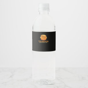 Funny Halloween Trumpkin - Fall Make Halloween Gre Water Bottle Label